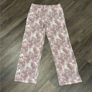Pink & Black Animal Print Wide Leg Pants